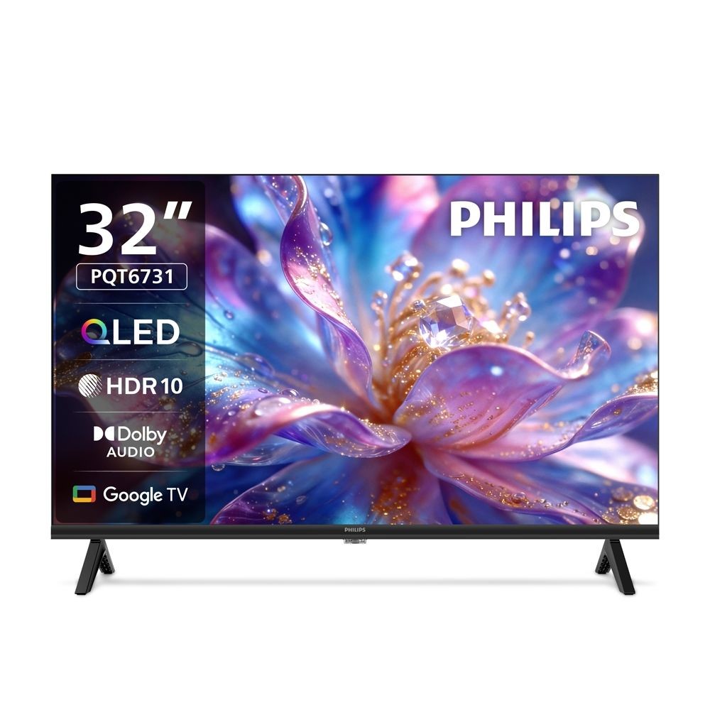 飛利浦32吋QLED HD連網智慧顯示器32PQT6731