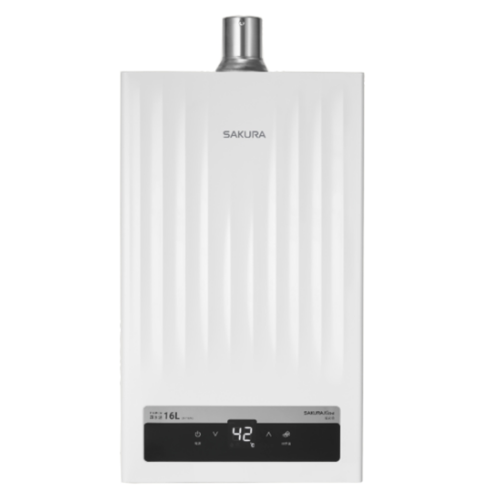 櫻花16L強制排氣渦輪增壓AI四季溫DH1696熱水器桶裝瓦斯DH-1696L