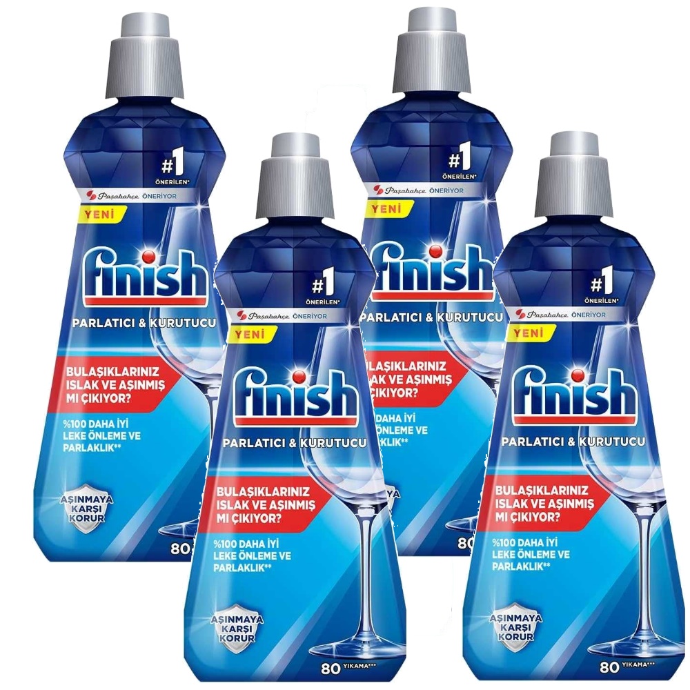 FINISH光潔潤400ml亮潔劑4入組洗碗機配件FINISH-SHINE-4