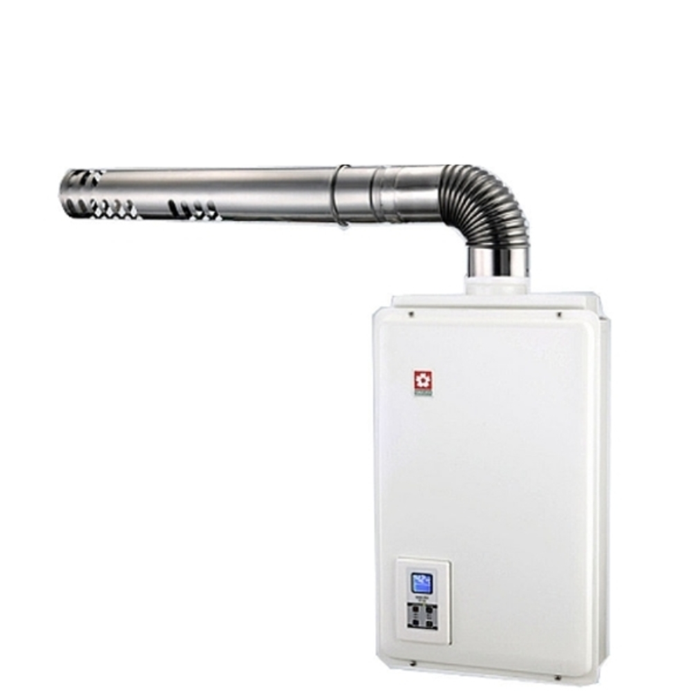 (登記送購物金1600元)(全省安裝)櫻花16公升強制排氣(與H1680/H-1680同款)熱水器H-1680L