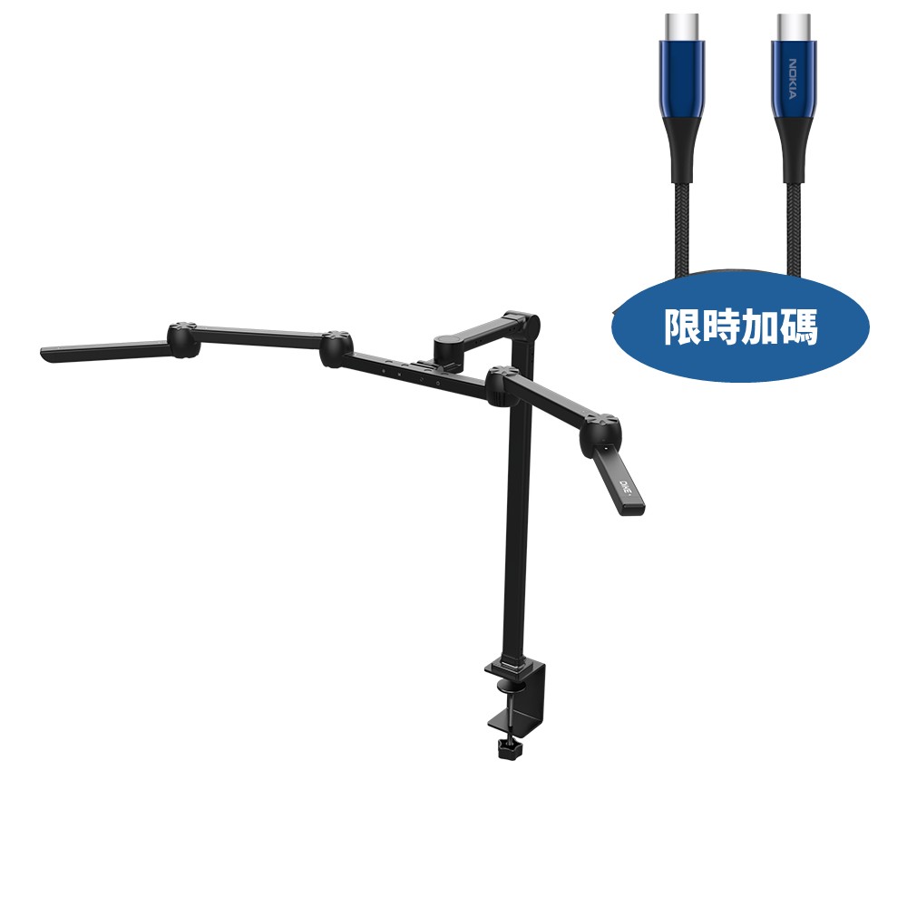 DIKE全光譜五折鷗翼式護眼檯燈HSL210BK