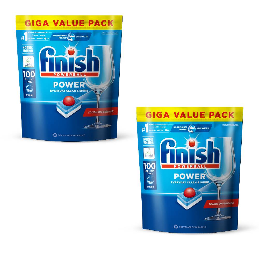 FINISH亮碟全效合一洗碗塊洗滌球洗碗錠1包組共200入洗碗機配件POWER-2
