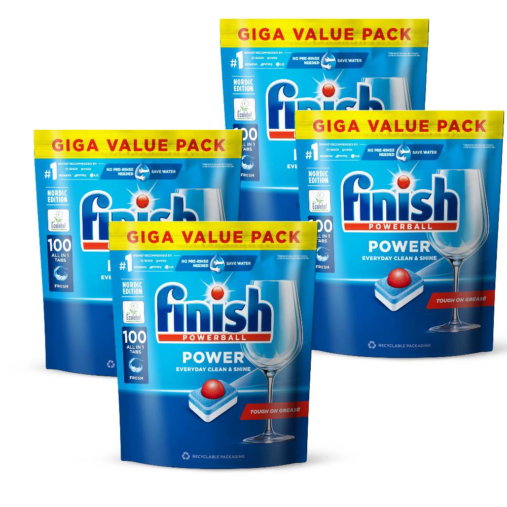 FINISH亮碟全效合一洗碗塊洗滌球洗碗錠1包組共400入洗碗機配件POWER-4