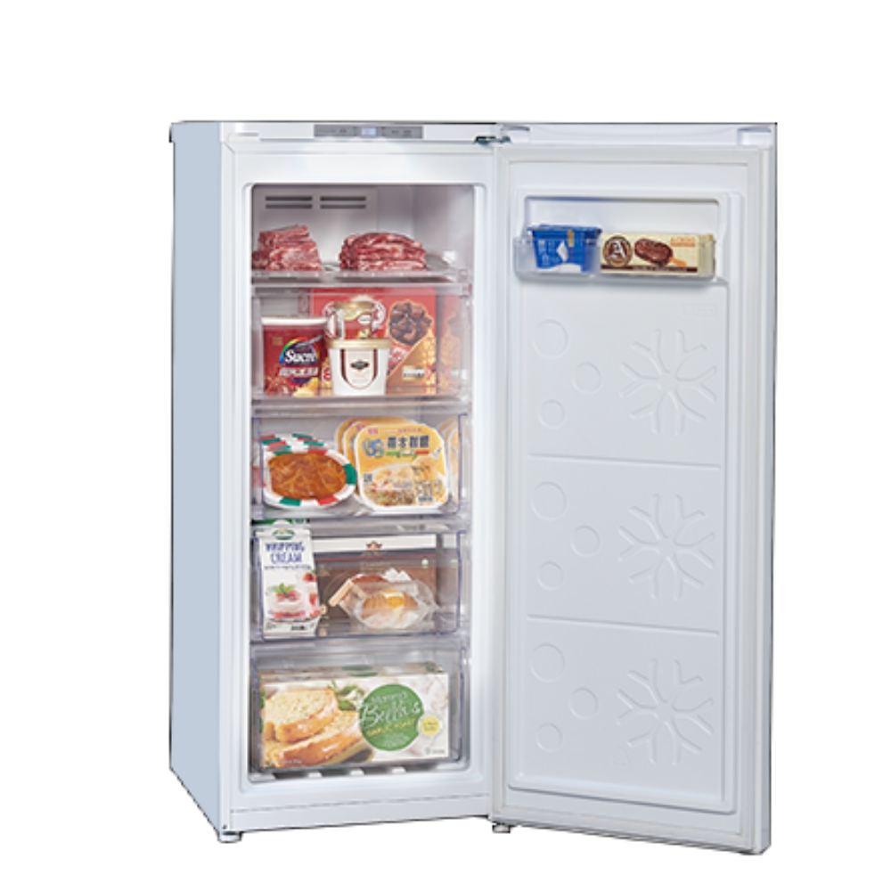 (結帳再9折)(含標準安裝)聲寶125公升風冷無霜直立式冷凍櫃SRF-125FD