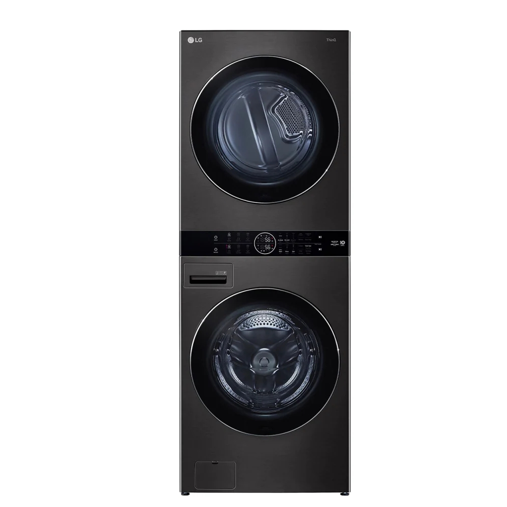 (結帳再95折)LG樂金WashTower19公斤AI智控黑色洗衣塔免曬衣機洗乾衣機WD-S1916B